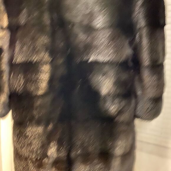 Real mink cropped coat, 3/4 sleeve, 100% mink, S-M - Picture 5 of 9